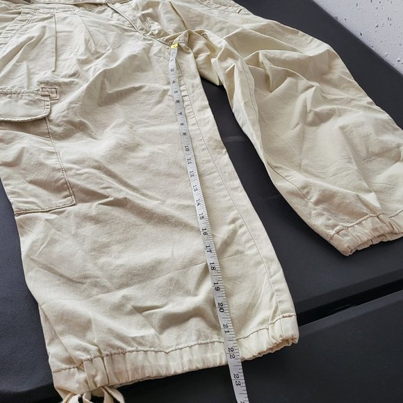 Polo Ralph Lauren Women's Cinched Ankle Denim Jean Capri's Size 6 Y2K Baggy - Picture 10 of 12